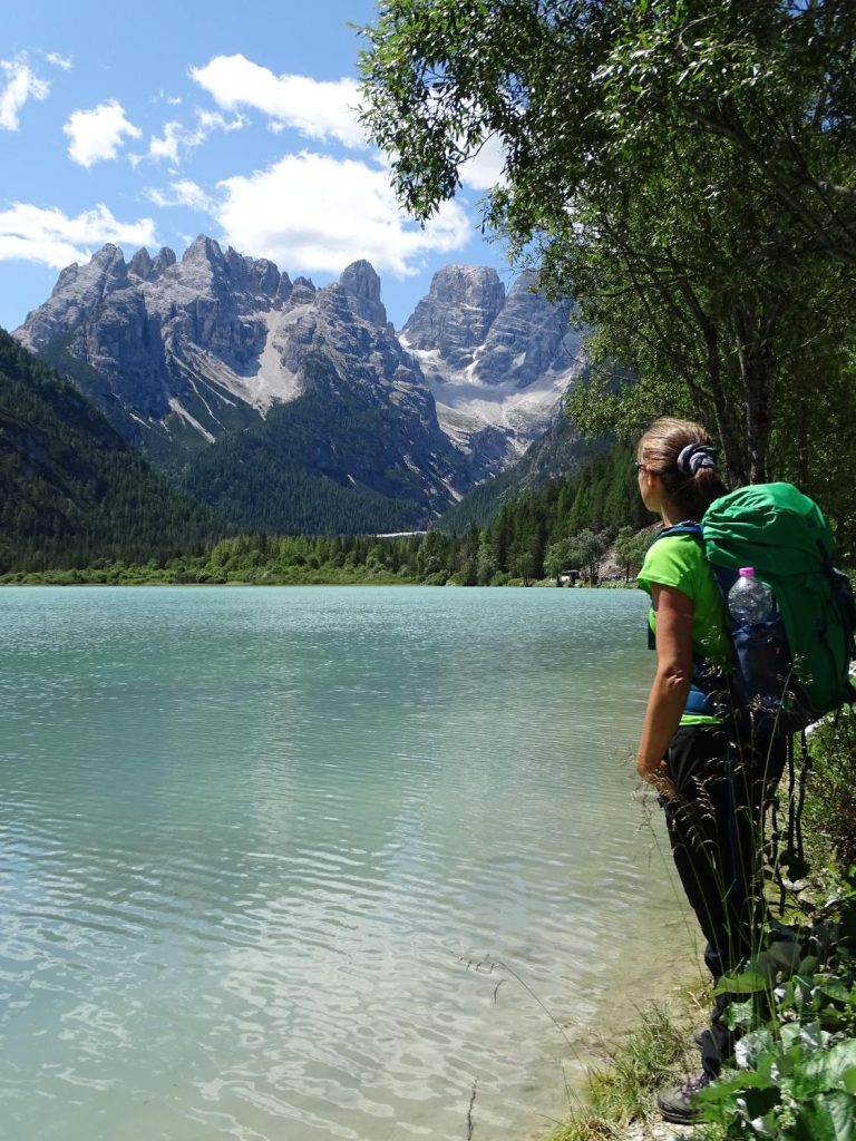 Postal del Lago di Landro en Dolomitas